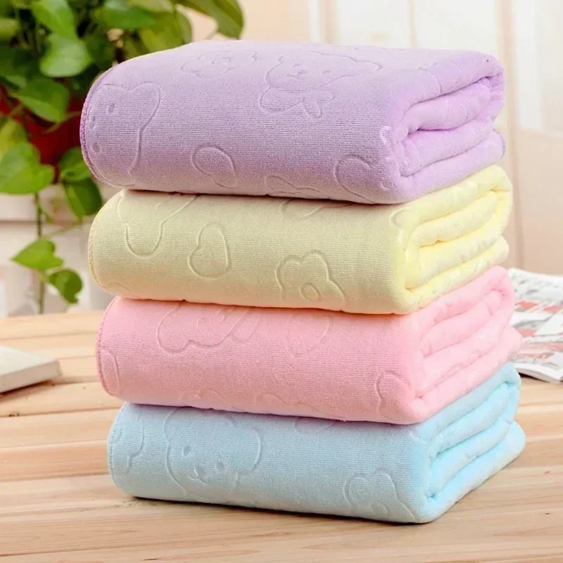 新しいソリッドカラーマイクロファイバーエンボス加工クマバスタ - Home Textiles Face Towel のレビューと価格