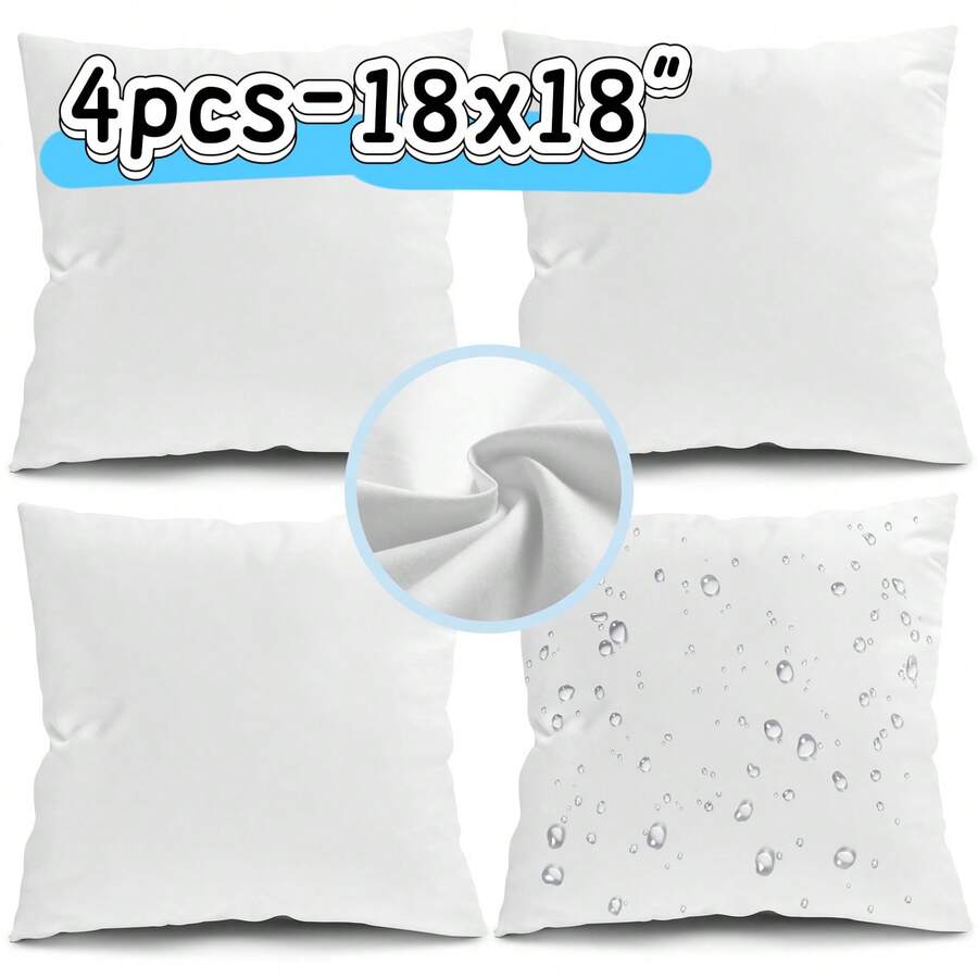 4個入り、屋外用枕の中材、18インチ×18インチの防水性のあ - Pillow Insert 18X18 のレビューと価格