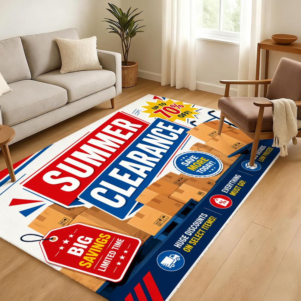 サマークリアランスセール バナーフロアマット 柔らかく厚みの - Home Textiles Sale のレビューと価格